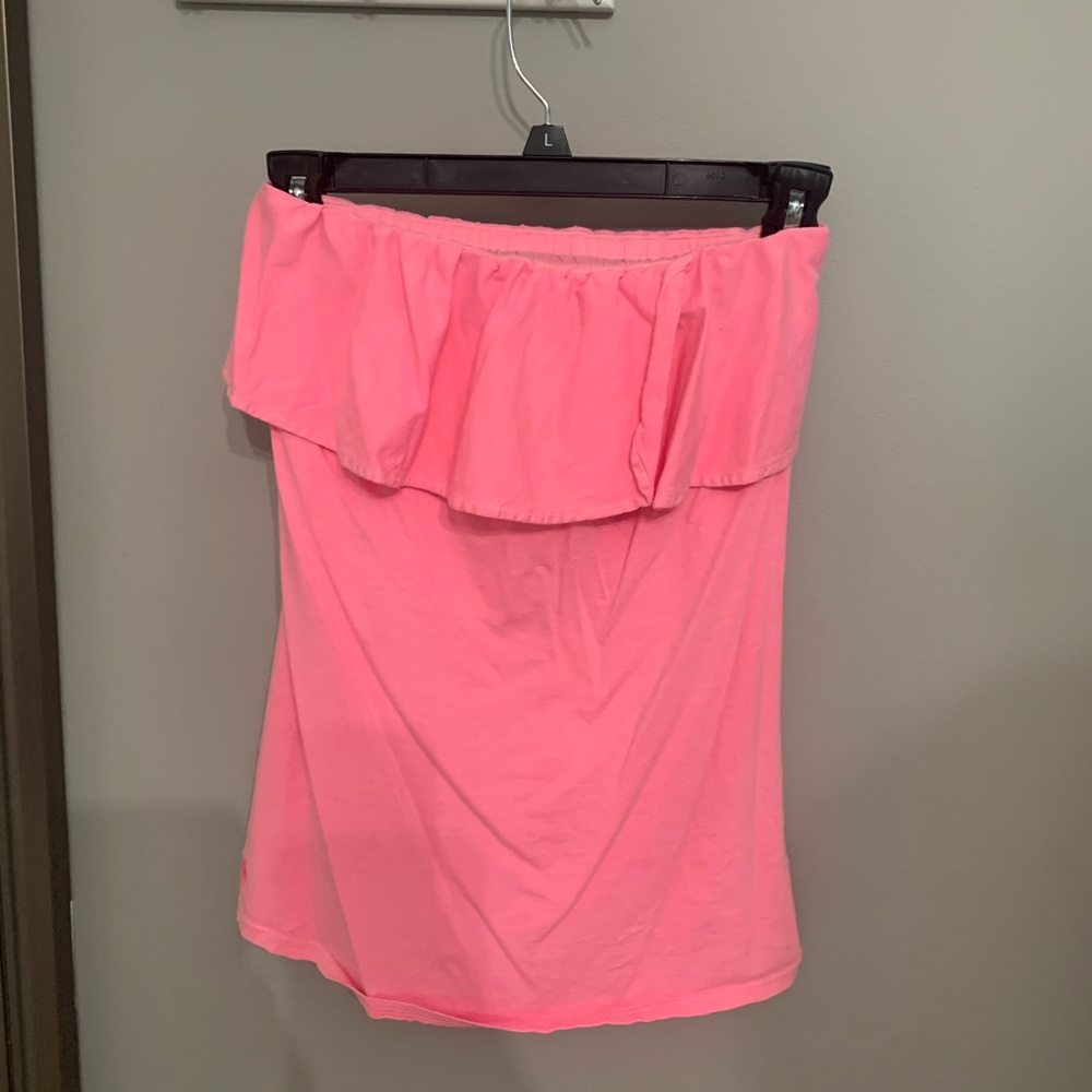 Lilly Politzer Neon Pink Strapless Top